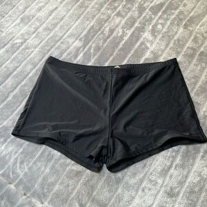 High waisted swim shorts
